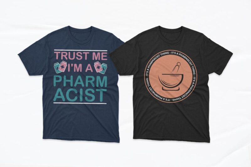 Pharmacist T-shirt Designs Bundle, Pharmacy graphic design for t shirt