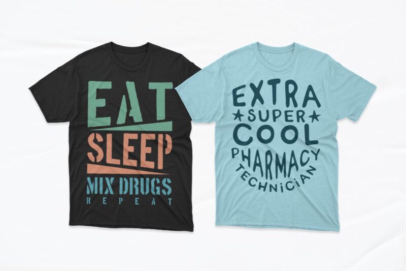 Pharmacist T-shirt Designs Bundle, Pharmacy graphic design for t shirt