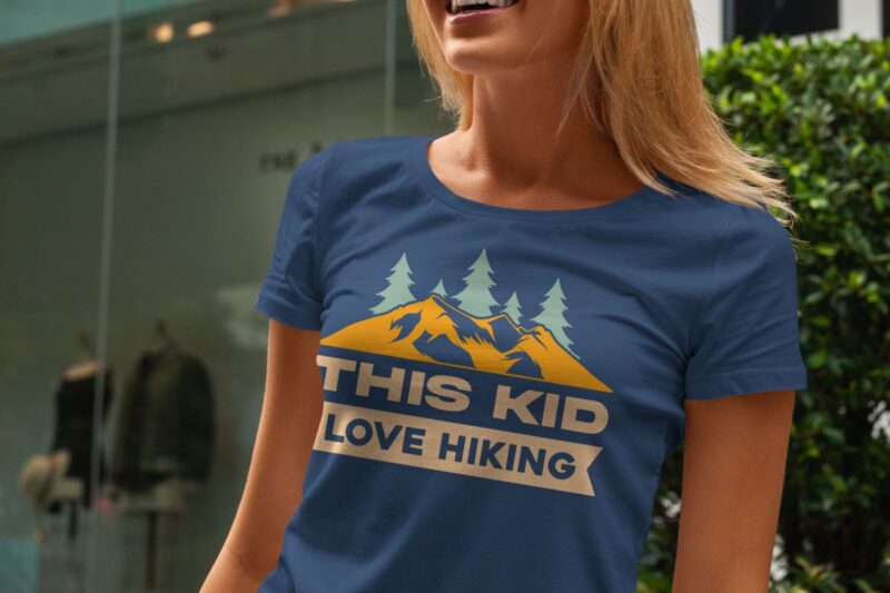 Retro hiking t shirt designs bundle