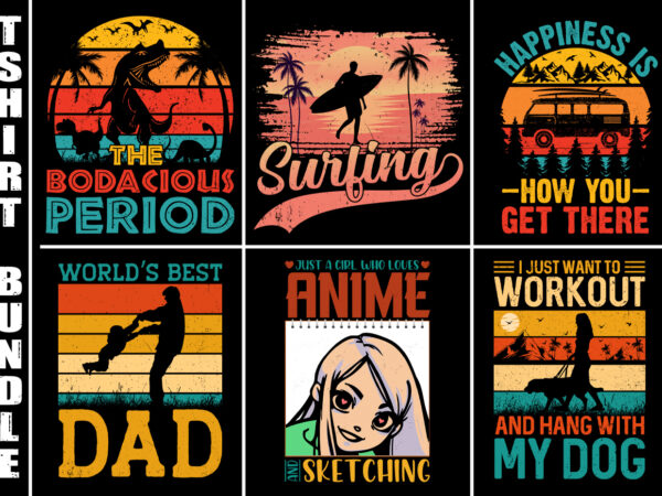 Retro vintage sunset t-shirt design bundle Retro vintage sunset t-shirt design bundle