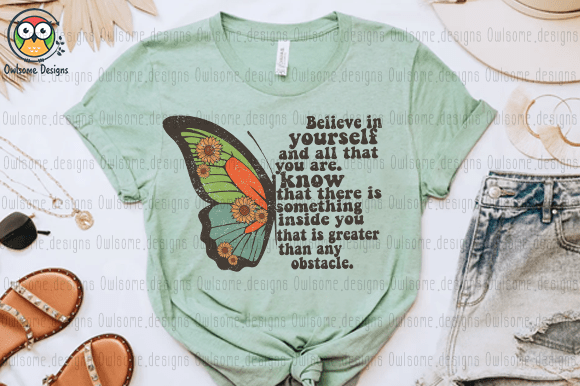 Believe In Yourself Butterfly t-shirt design