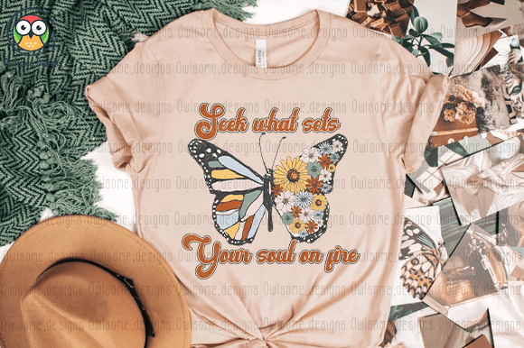 Your Soul On Fire Butterfly t-shirt design