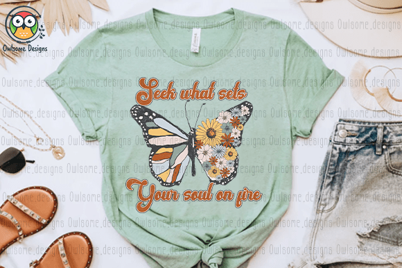 Your Soul On Fire Butterfly t-shirt design