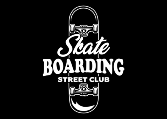 SKATEBOARDING STREET CLUB t shirt template vector