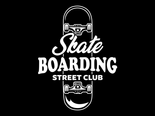 Skateboarding street club t shirt template vector