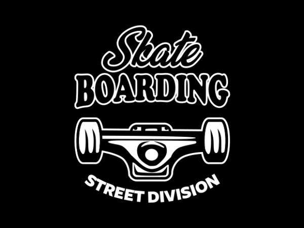 Skateboarding street division t shirt template vector