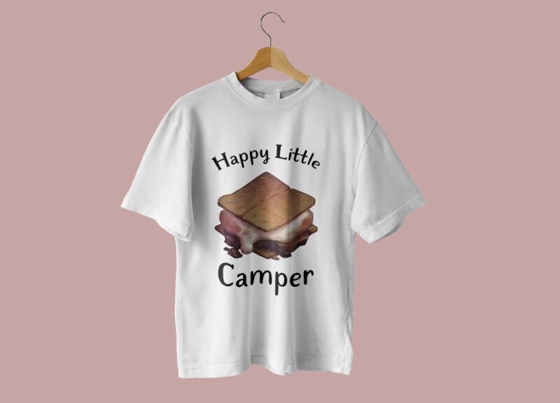 Smores Happy Little Camper Tshirt Design