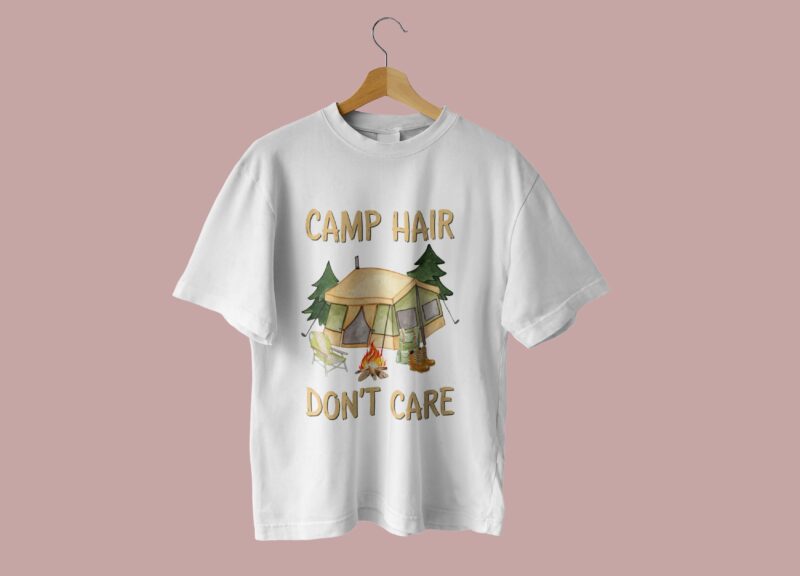 Camping In Forest Tshirt Design
