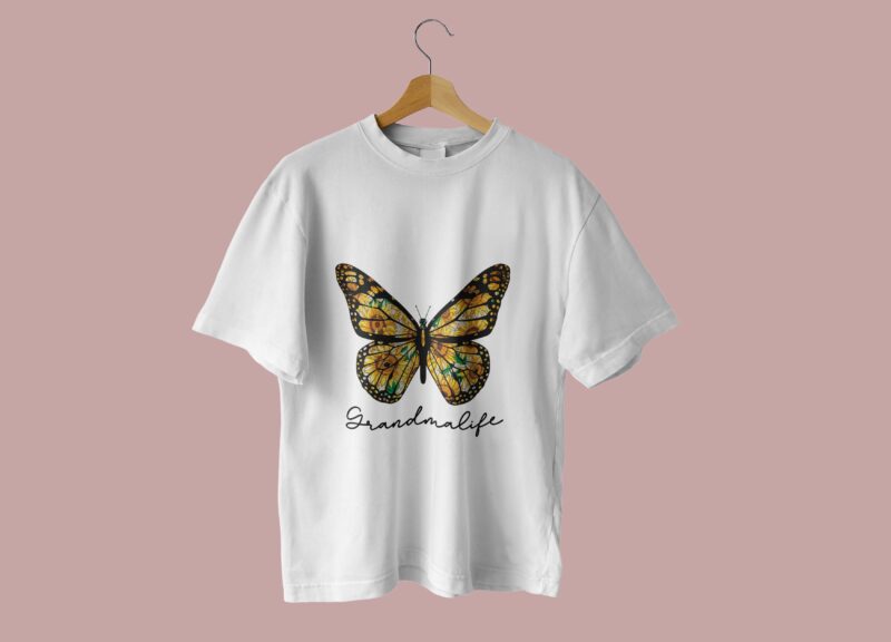 Grandma Life Butterfly Sunflower Tshirt Design