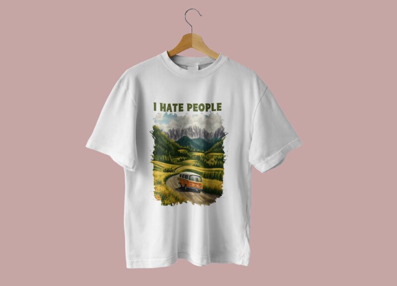 I Hate People Travel Summer Tshirt Design