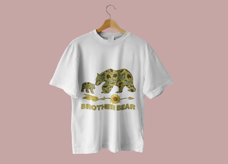 Brother Bear Sunflower Tshirt Design