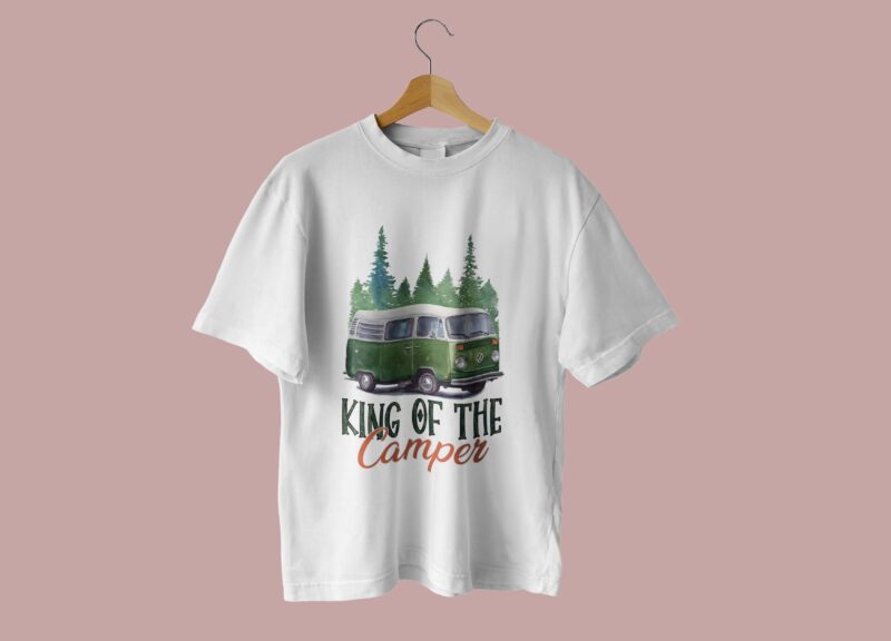 King Of The Camper Volkswagen Tshirt Design