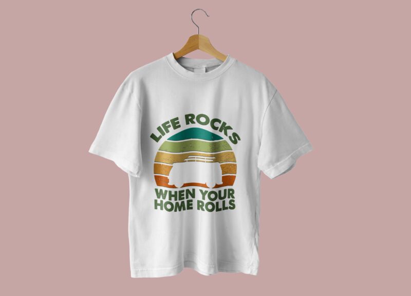 Retro Vintage Camping Quotes Tshirt Design