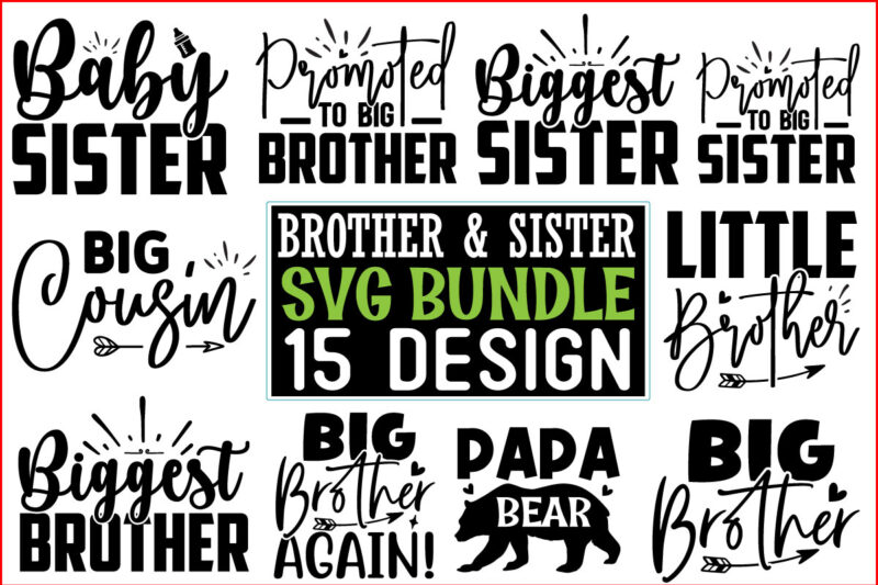 Brother AND Sister SVG Design Bundle