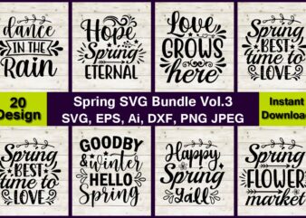 20 Spring vector t-shirt best sell bundle design, Spring svg bundle, Easter svg, Spring t-shirts, Spring design, Spring svg vector, Spring,Welcome spring svg, Flower svg, Spring svg, Hello Spring Svg,