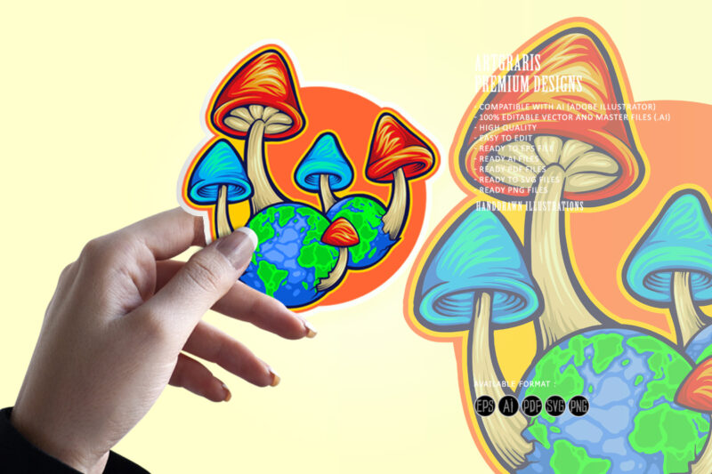 Celebrate international world fungus day Illustrations