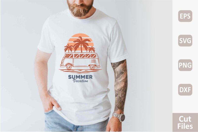 vintage beach t shirt design