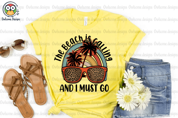 Retro Summer The Beach t-shirt design