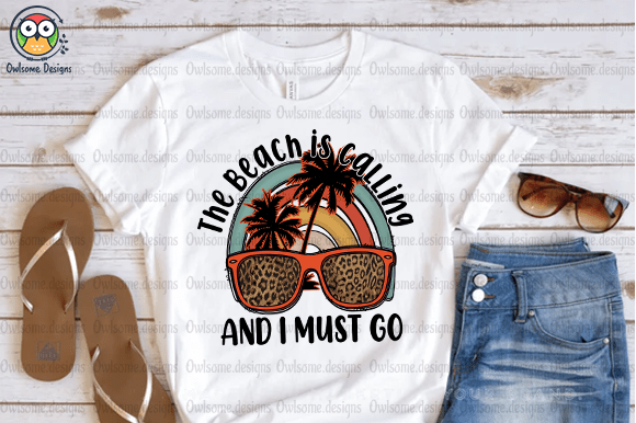 Retro Summer The Beach t-shirt design