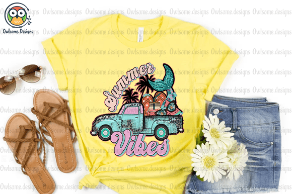 Retro Truck Summer Vibes t-shirt design