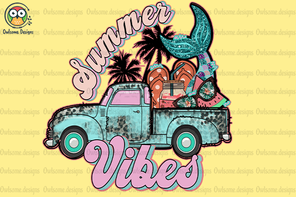 Retro truck summer vibes t-shirt design