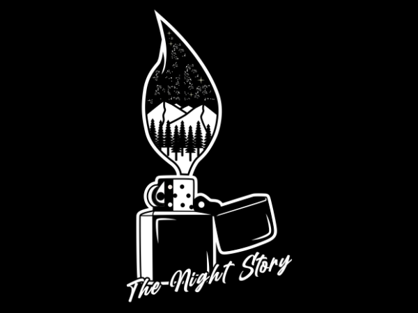 The night story t shirt designs for sale