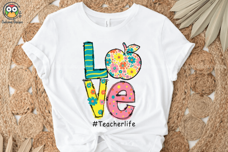 Love teacher t-shirt design