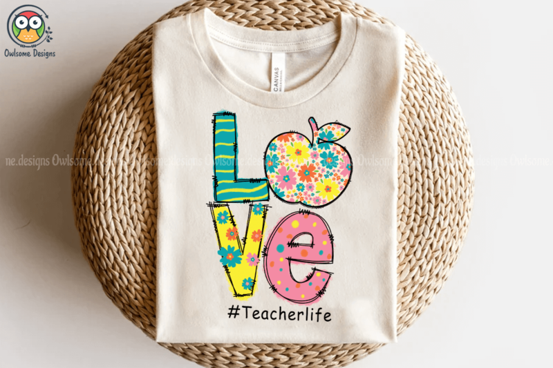 Love teacher t-shirt design