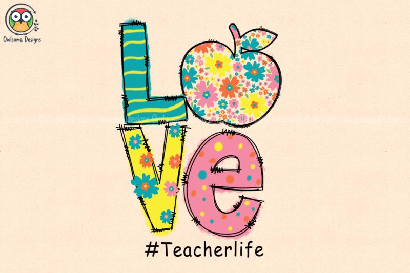 Love teacher t-shirt design