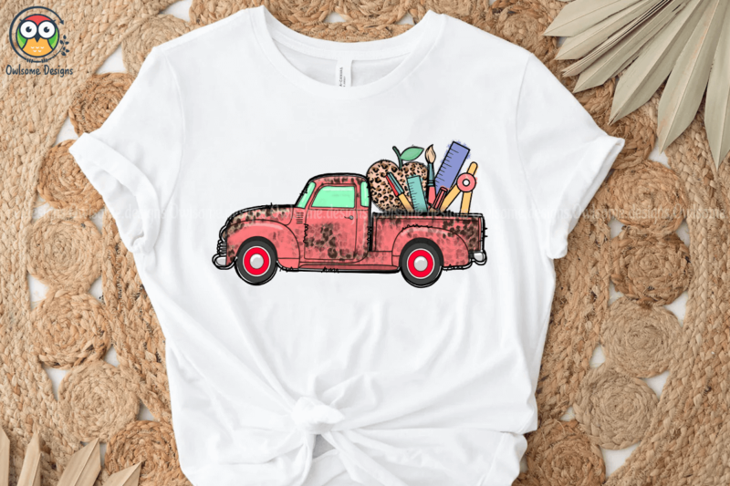 Teacher life with car t-shirt design