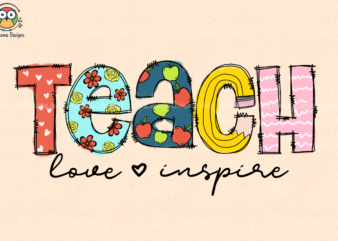 Teacher love inspire t-shirt design