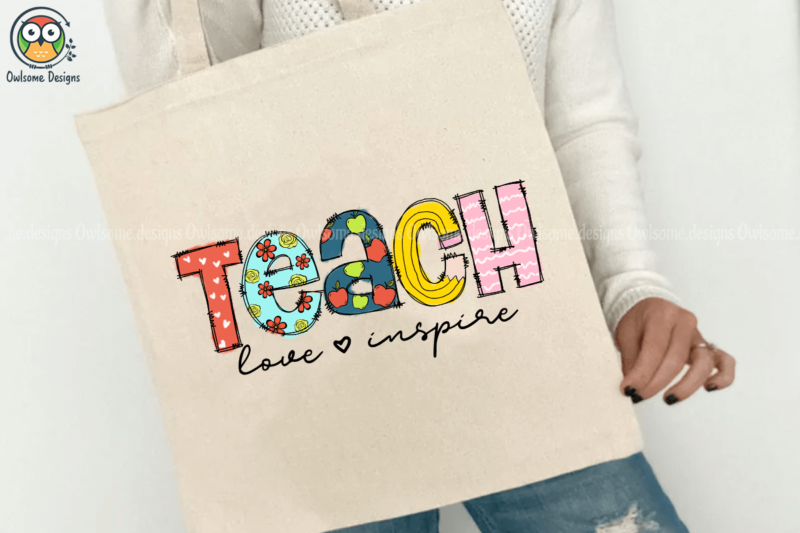 Teacher love inspire t-shirt design