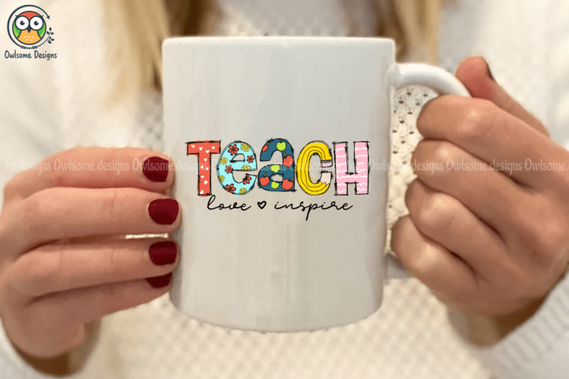 Teacher love inspire t-shirt design