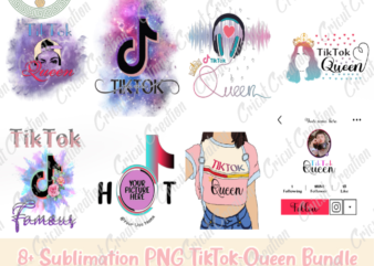 Trending gifts , 8+ Sublimation PNG Tiktok Queen Bundle Diy Crafts, Tiktoker PNG Files , Tiktok Queen Silhouette Files, Trending Cameo Htv Prints