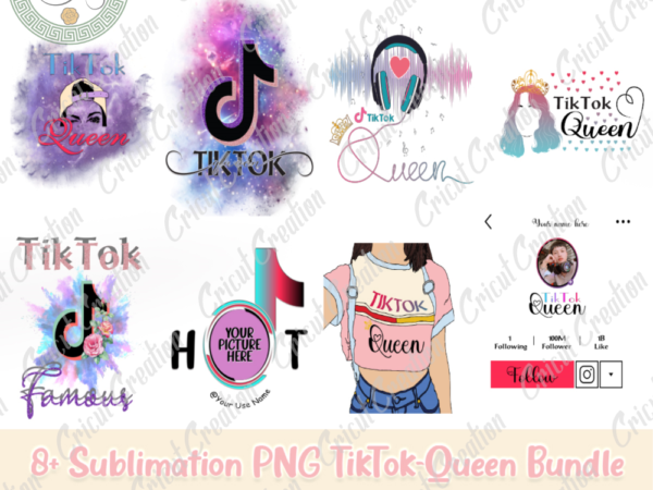 Trending gifts , 8+ sublimation png tiktok queen bundle diy crafts, tiktoker png files , tiktok queen silhouette files, trending cameo htv prints t shirt designs for sale Trending gifts , 8+ sublimation png tiktok queen bundle diy crafts, tiktoker png files , tiktok queen silhouette files, trending cameo htv prints t shirt designs for sale