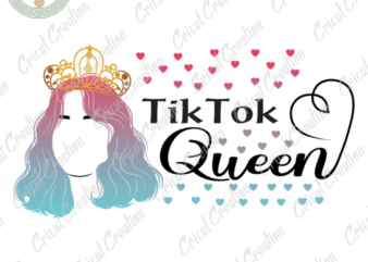Trending Gifts , Tiktok Queen Diy Crafts, Crownd PNG Files , Heart Background Silhouette Files, Trending Cameo Htv Prints