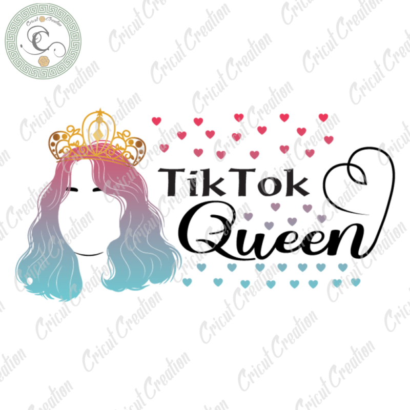 Trending Gifts , Tiktok Queen Diy Crafts, Crownd PNG Files , Heart Background Silhouette Files, Trending Cameo Htv Prints