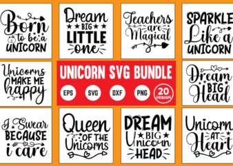 Unicorn SVG Bundle t shirt vector graphic