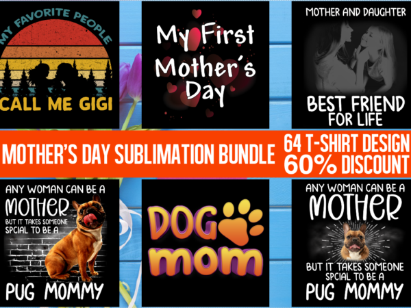 Mother’s day sublimation t-shirt design bundle