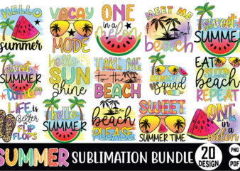 summer sublimation bundle png t shirt template vector