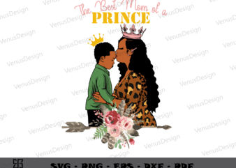 The Best Mom Of A Prince SVG PNG, Mothers Day Tshirt Design