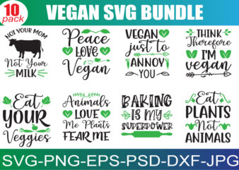 Vegan SVG Bundle – Vegan tee bundle – Vegan shirt SVG for Cricut – Vegan vibes SVG bundle – Powered by plants svg – Digital Download t shirt vector art