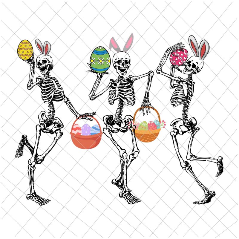 Easter Dancing Skeleton Svg, Dancer Bunny Ears Funny Easter Day Svg, Skeleton Easter Day Svg, Funny Easter Day Svg