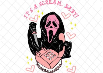 It’s a scream baby Svg, Ghostface Calling Svg, Funny Halloween Quote Svg, Halloween Svg