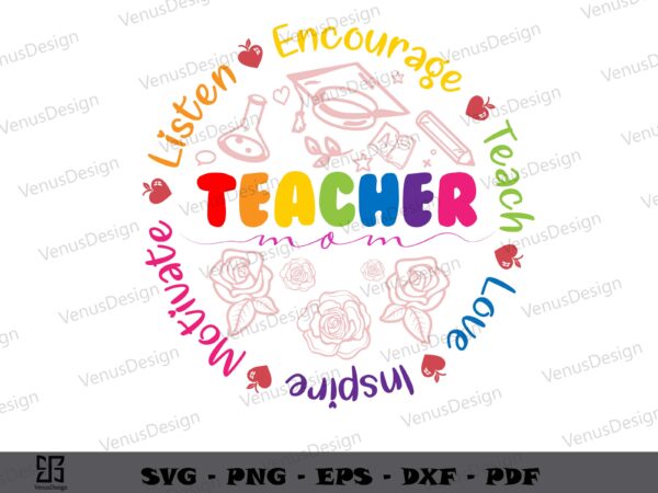 Teacher mom word art svg png design, teachers day tshirt designs Teacher mom word art svg png design, teachers day tshirt designs