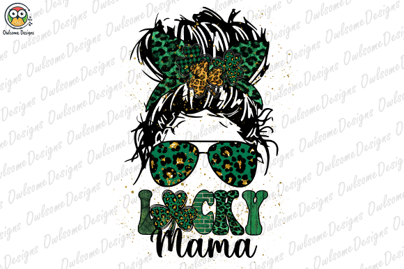 Lucky mama t-shirt design