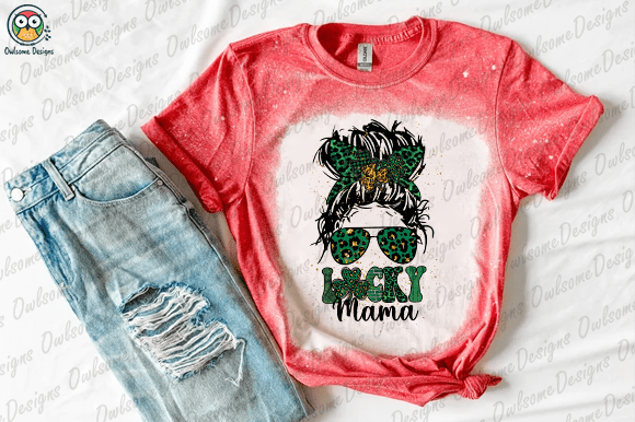 Lucky mama t-shirt design