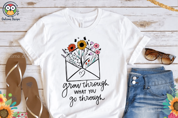 Grow through what you go through t-shirt design