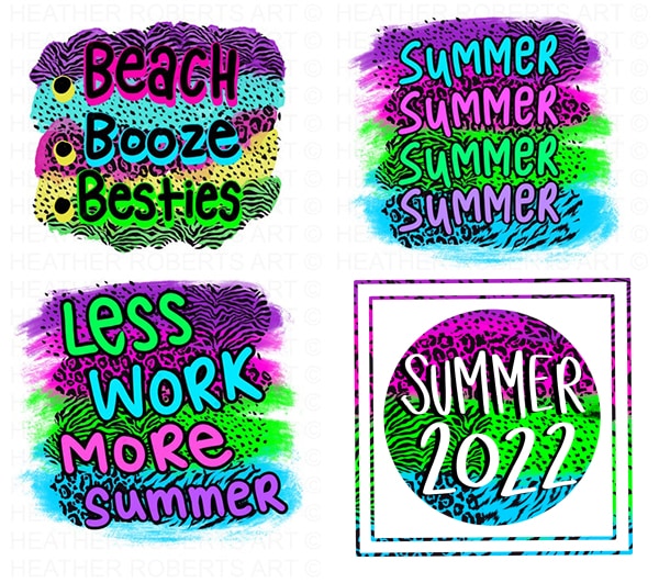 Summer Neon Beach Sublimation Bundle, Beach Bundle, Summer PNG, Beach PNG, Beach Life png, Neon Colors png, Beach Babe PNG, Sublimation File