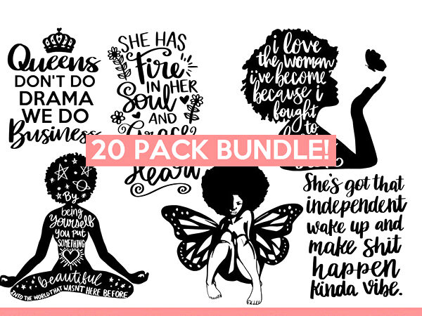 Black girl magic svg bundle, black woman svg, boss lady svg, black lives matter, afro lady woman, diva, tshirt, cut file cricut, silhouette